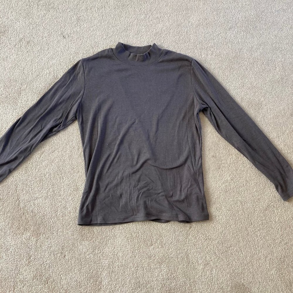 Moon City Long-Sleeve Mock-Neck T-Shirt